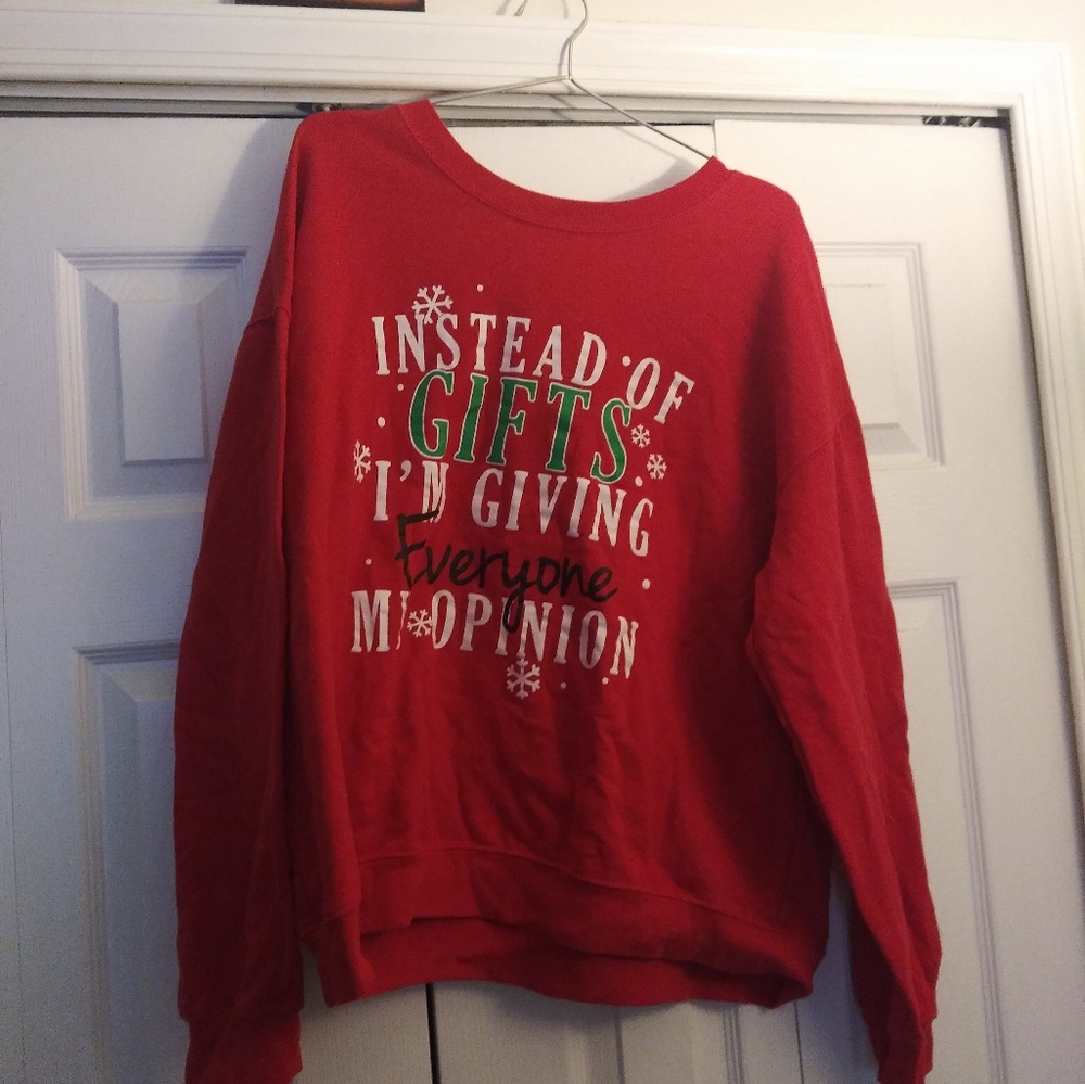 Red thick long sleeve Christmas Sweater